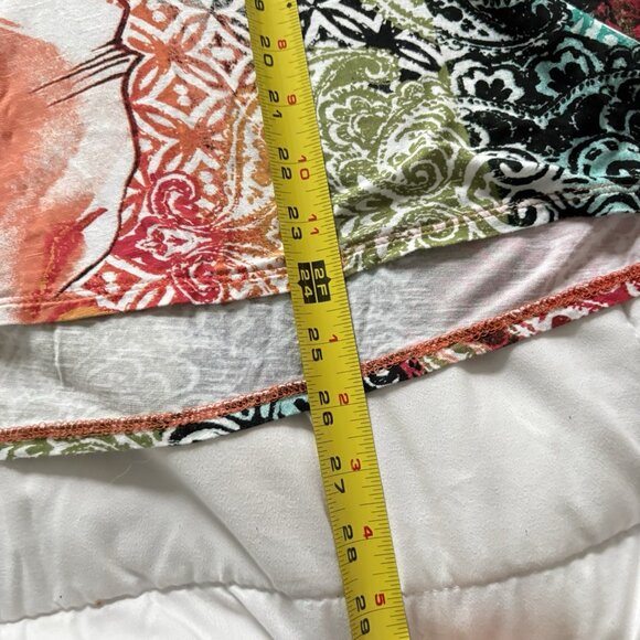 Chico's Floral Womens Size 3 XL Blouse Stretch Short Sleeve Pink Soft - Picture 3 of 6